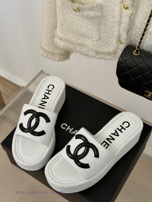 Chanel | Chanel Classic Thick Bottom Large Pair C SlippersMinimalist Double C Design Versatimcftkgxl - Image 3