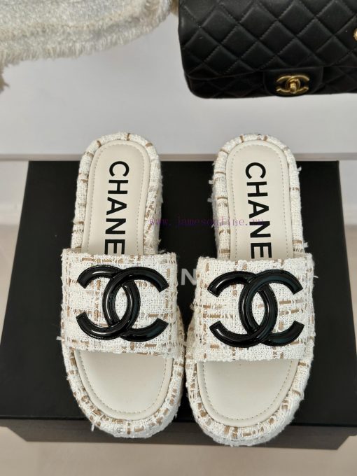 Chanel | Chanel Classic Thick Bottom Large Pair C SlippersMinimalist Double C Design Versatipon72ks9 - Image 5