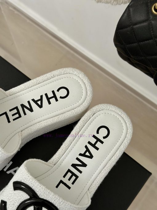 Chanel | Chanel Classic Thick Bottom Large Pair C SlippersMinimalist Double C Design Versatimcftkgxl - Image 9