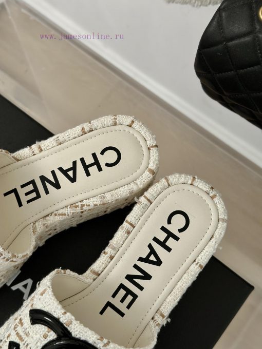 Chanel | Chanel Classic Thick Bottom Large Pair C SlippersMinimalist Double C Design Versatipon72ks9 - Image 9