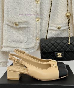 Chanel | Chanel 24P New Product ClassicDouble C thick heel empty sandalsThe shoe upper is maz0axj38s