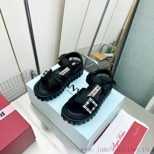 Roger Vivier RV 24ss series with thick soled back air sandals, popular among many internet c36abm23l - Image 5
