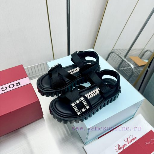 Roger Vivier RV 24ss series with thick soled back air sandals, popular among many internet c36abm23l - Image 6
