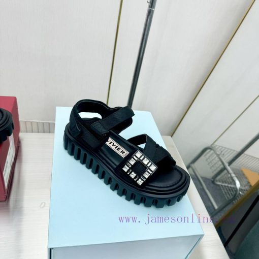 Roger Vivier RV 24ss series with thick soled back air sandals, popular among many internet c36abm23l - Image 8