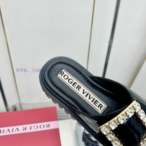 𝐑𝐨𝐠𝐞𝐫𝐕𝐢𝐯𝐢 * 2024 Spring/Summer New RV Women's Shoes Viv 'Go Stick Metal Buckle Leather Mulle9qb6ob40 - Image 10