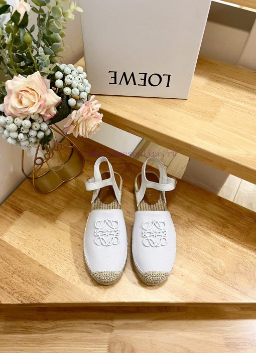 Brand LoeweLOEWE thick soled close toe slippers for fishermen, women's canvas and cowhide lezz0zcfqh