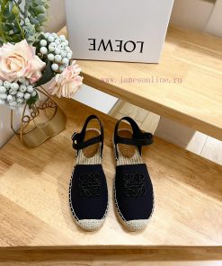 Brand LoeweLOEWE thick soled close toe slippers for fishermen, women's canvas and cowhide ledgc24i5n