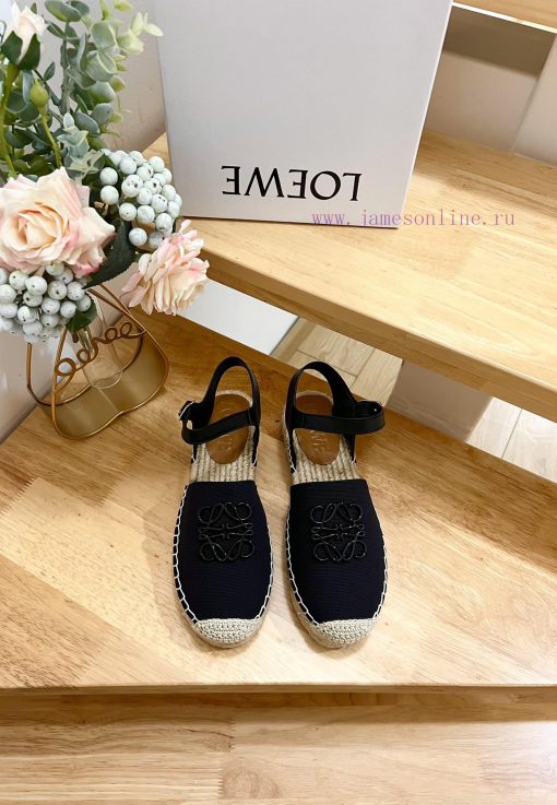Brand LoeweLOEWE thick soled close toe slippers for fishermen, women's canvas and cowhide ledgc24i5n - Image 2
