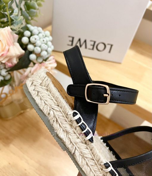 Brand LoeweLOEWE thick soled mesh slippers, fishing shoes for women, canvas and cowhide leatpwzvjp3p - Image 9