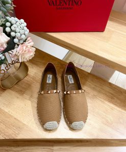 Women's and Men's 290Valentino Garavani/Valentino canvas new fisherman's shoes-Rivet decorateyeye0vr