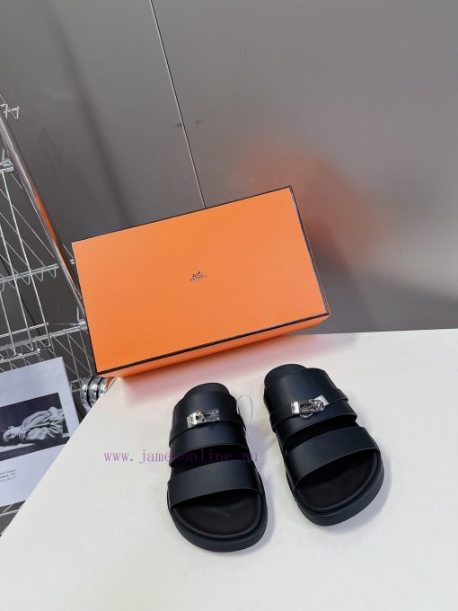Male 10 Η ERMES Hermes Spring/Summer Classic Couple's Second Uncle Slippers Chypre Ugly Cuten9ld7csf