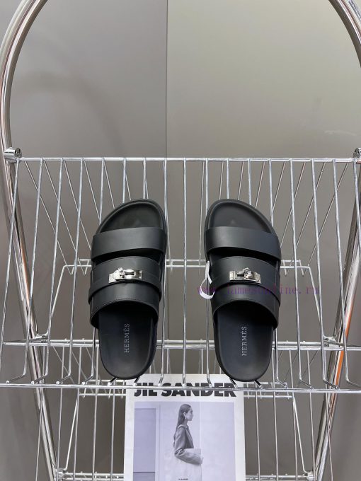 Male 10 Η ERMES Hermes Spring/Summer Classic Couple's Second Uncle Slippers Chypre Ugly Cuten9ld7csf - Image 7