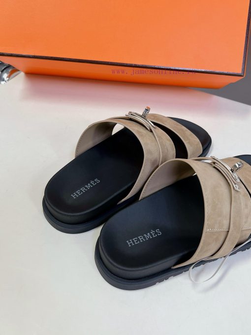 Male 10 Η ERMES Hermes Spring/Summer Classic Couple's Second Uncle Slippers Chypre Ugly Cutecujnueyb - Image 8