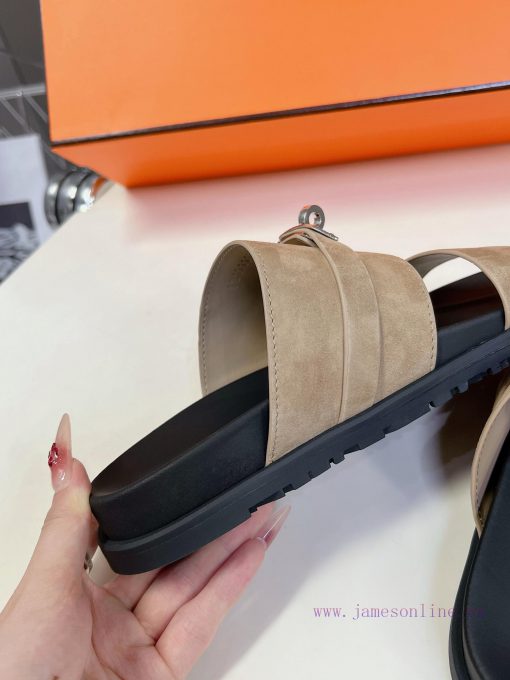 Male 10 Η ERMES Hermes Spring/Summer Classic Couple's Second Uncle Slippers Chypre Ugly Cutecujnueyb - Image 10