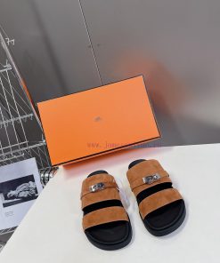 Male 10 Η ERMES Hermes Spring/Summer Classic Couple's Second Uncle Slippers Chypre Ugly Cutekhlwfa3c