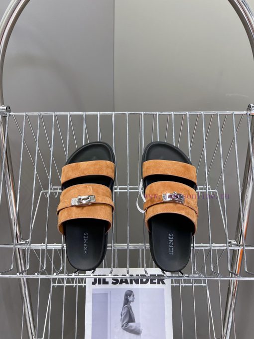 Male 10 Η ERMES Hermes Spring/Summer Classic Couple's Second Uncle Slippers Chypre Ugly Cutekhlwfa3c - Image 7