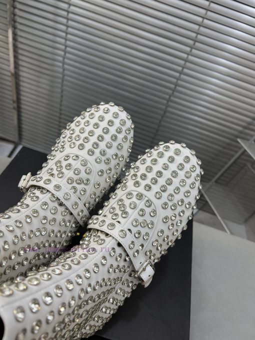 Alaia runway style flat bottomed rhinestone studded short boots 🩰A super popular and dazzlinw3nasvzo - Image 8