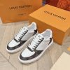 LV new white shoes men's checkerboard seriesGrid color blocked pure cowhide 3D printed breatlbbtrwhv