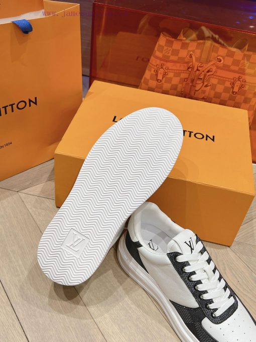 LV new white shoes men's checkerboard seriesGrid color blocked pure cowhide 3D printed breatxewqsk1b - Image 10