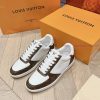 LV new white shoes men's letter seriesAlphabet color blocked pure cowhide 3D printed breathael1x8e8p