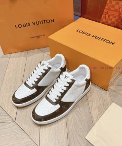 LV new white shoes men's letter seriesAlphabet color blocked pure cowhide 3D printed breathael1x8e8p