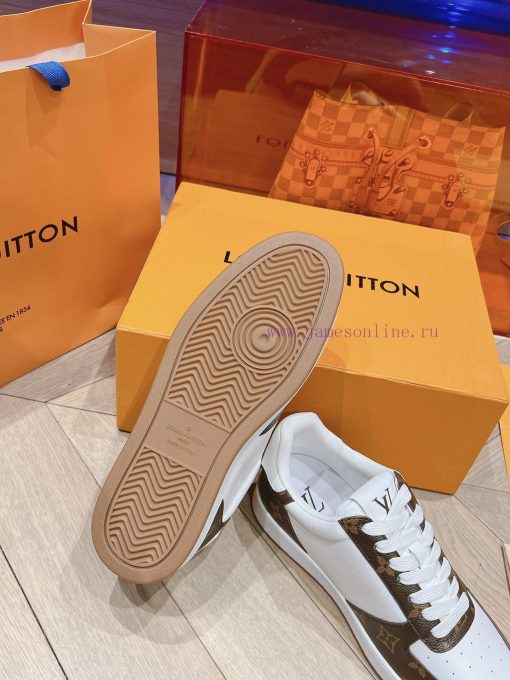 LV new white shoes men's letter seriesAlphabet color blocked pure cowhide 3D printed breathael1x8e8p - Image 10