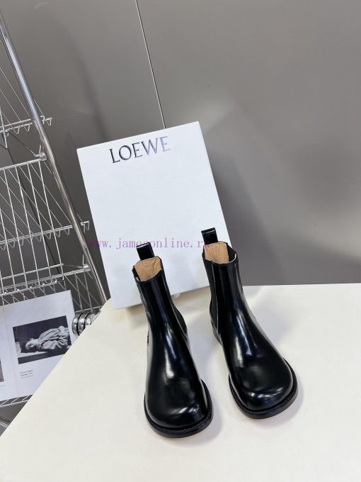 LOEWE 24ss autumn and winter new style square heel thick soled women's boots, foot pedaling q07eafoh