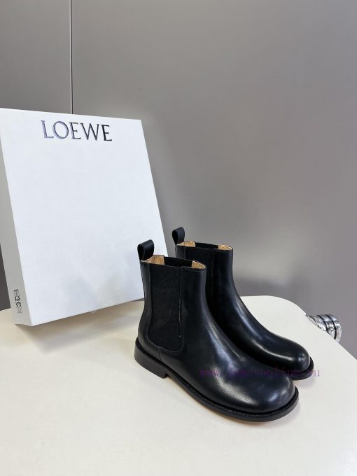 LOEWE 24ss autumn and winter new style square heel thick soled women's boots, foot pedaling 5pno9cqo - Image 3