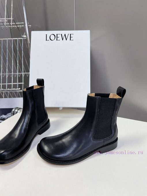 LOEWE 24ss autumn and winter new style square heel thick soled women's boots, foot pedaling 5pno9cqo - Image 4