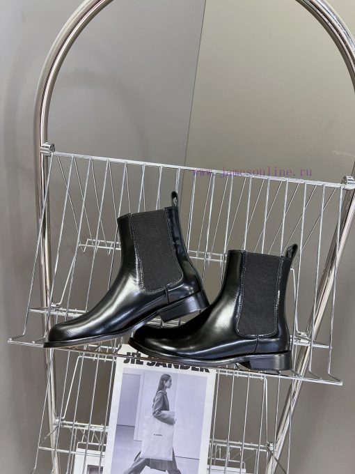 LOEWE 24ss autumn and winter new style square heel thick soled women's boots, foot pedaling q07eafoh - Image 7