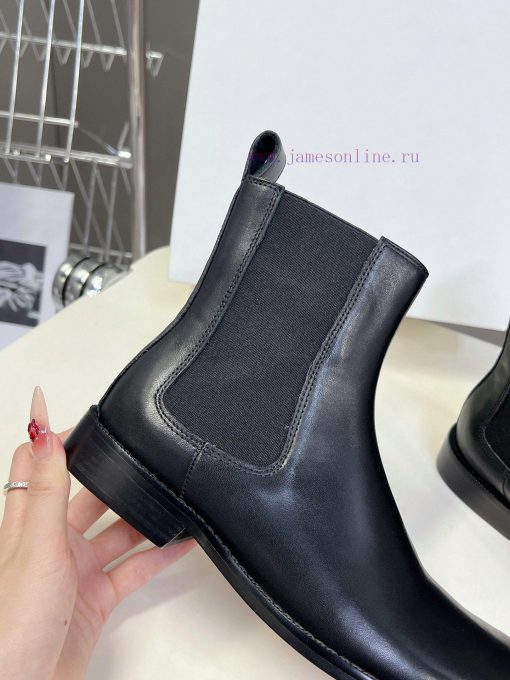 LOEWE 24ss autumn and winter new style square heel thick soled women's boots, foot pedaling 5pno9cqo - Image 9