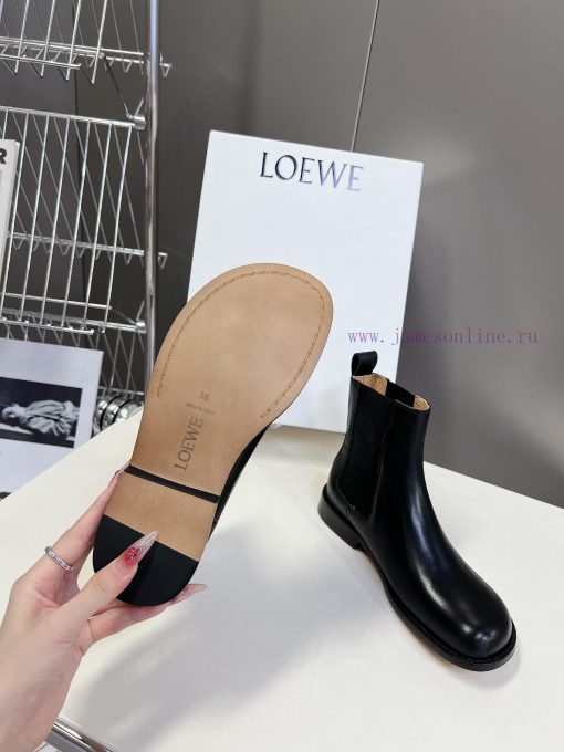 LOEWE 24ss autumn and winter new style square heel thick soled women's boots, foot pedaling 5pno9cqo - Image 10
