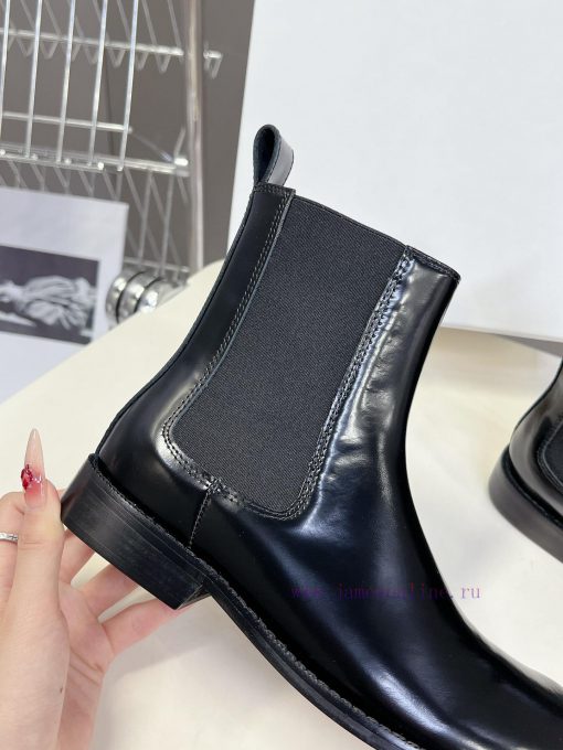 LOEWE 24ss autumn and winter new style square heel thick soled women's boots, foot pedaling q07eafoh - Image 9