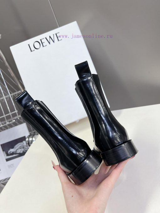 LOEWE 24ss autumn and winter new style square heel thick soled women's boots, foot pedaling q07eafoh - Image 10