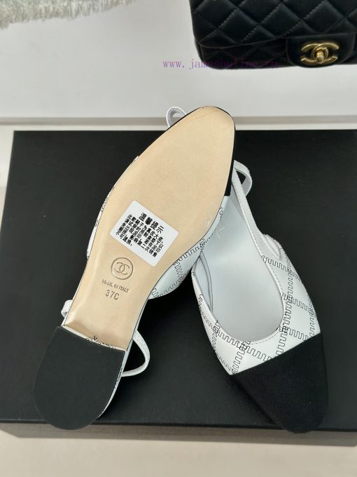 Chanel | Chanel Classic Sling BackColor blocked diamond grid thick heel empty sandalsAlthougzf2e4inv - Image 10