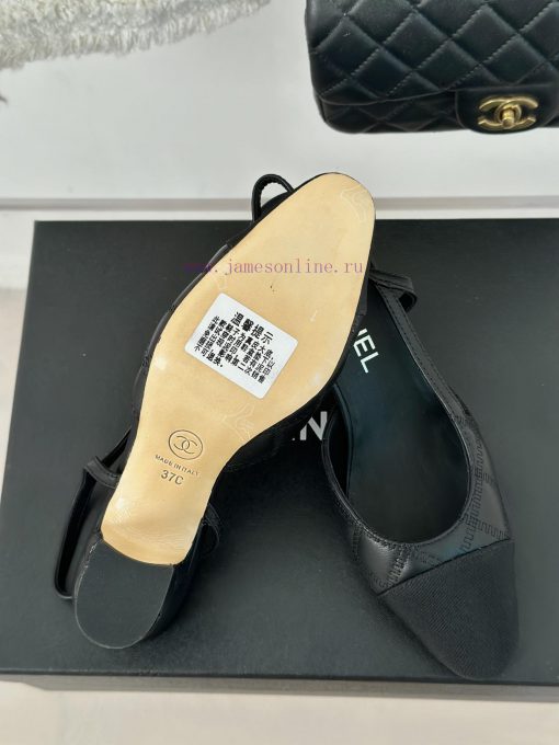 Chanel | Chanel Classic Sling BackColor blocked diamond grid thick heel empty sandalsAlthougf31f8jk9 - Image 10