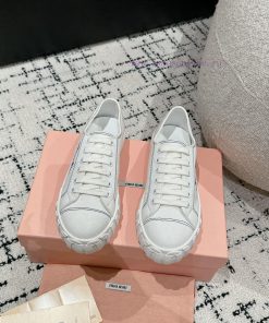 Miu Miu | Miu Miu 24/Autumn/Winter New Canvas British Style Strap Thick Bottom Casual ShoesTnjz44ci2