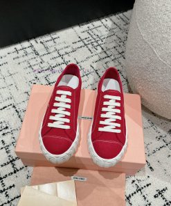 Miu Miu | Miu Miu 24/Autumn/Winter New Canvas British Style Strap Thick Bottom Casual ShoesT2i36565y