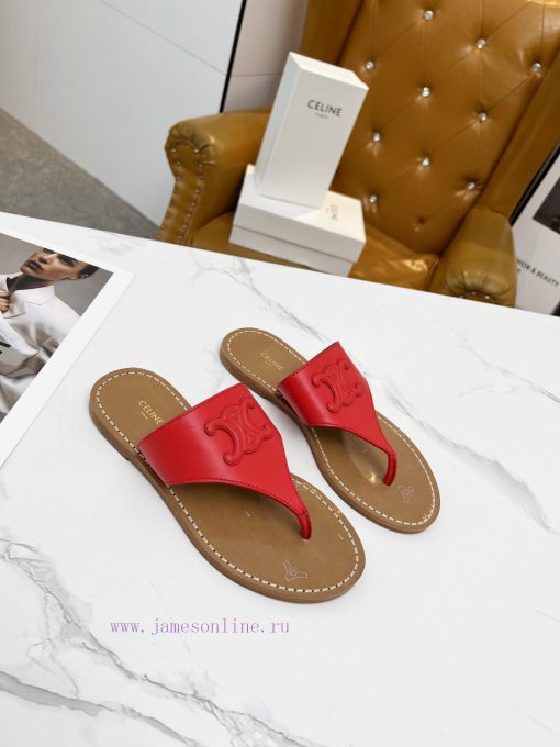CELINE's 2024 Spring/Summer New Product: Toe Clamping Shoes. The upper is made of calf leathyo0s7cgm