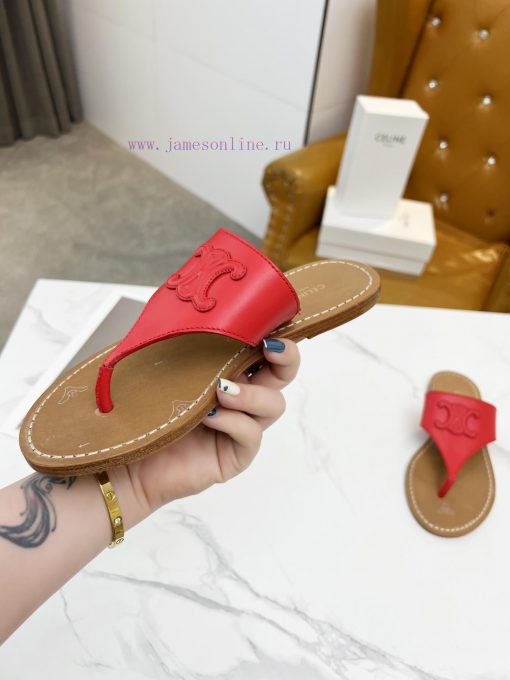 CELINE's 2024 Spring/Summer New Product: Toe Clamping Shoes. The upper is made of calf leathyo0s7cgm - Image 7