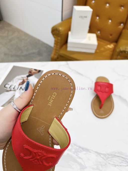 CELINE's 2024 Spring/Summer New Product: Toe Clamping Shoes. The upper is made of calf leathyo0s7cgm - Image 9