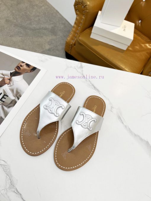CELINE's 2024 Spring/Summer New Product: Toe Clamping Shoes. The upper is made of calf leathdn3pta78