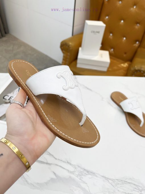 CELINE's 2024 Spring/Summer New Product: Toe Clamping Shoes. The upper is made of calf leathrrjunj5h - Image 6