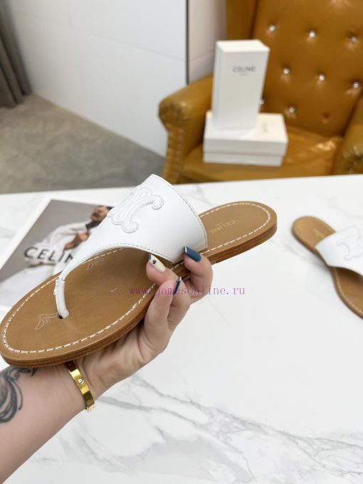 CELINE's 2024 Spring/Summer New Product: Toe Clamping Shoes. The upper is made of calf leathrrjunj5h - Image 7