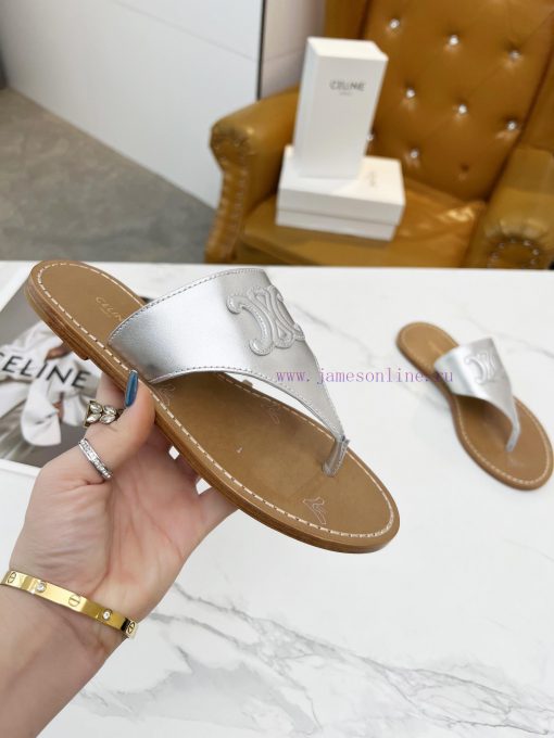 CELINE's 2024 Spring/Summer New Product: Toe Clamping Shoes. The upper is made of calf leathdn3pta78 - Image 8