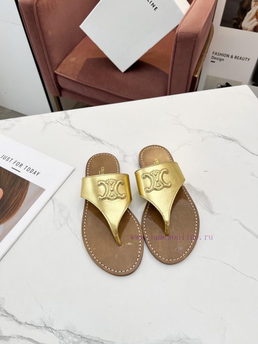 CELINE's 2024 Spring/Summer New Product: Toe Clamping Shoes. The upper is made of calf leath91dloz61 - Image 2