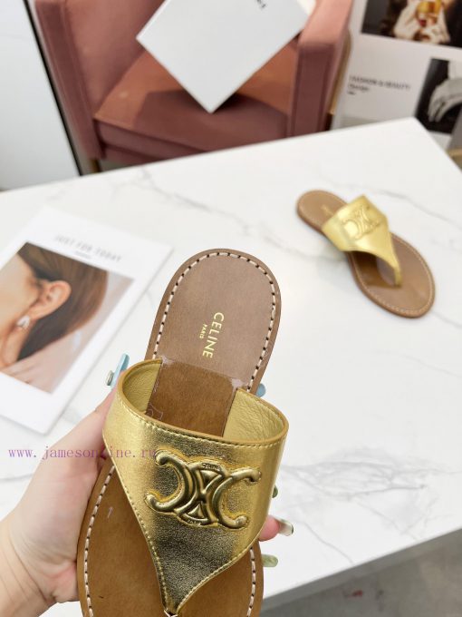 CELINE's 2024 Spring/Summer New Product: Toe Clamping Shoes. The upper is made of calf leath91dloz61 - Image 6
