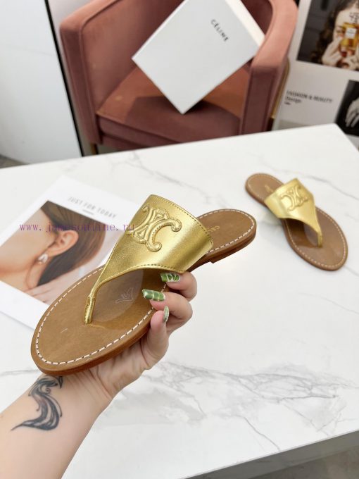 CELINE's 2024 Spring/Summer New Product: Toe Clamping Shoes. The upper is made of calf leath91dloz61 - Image 8