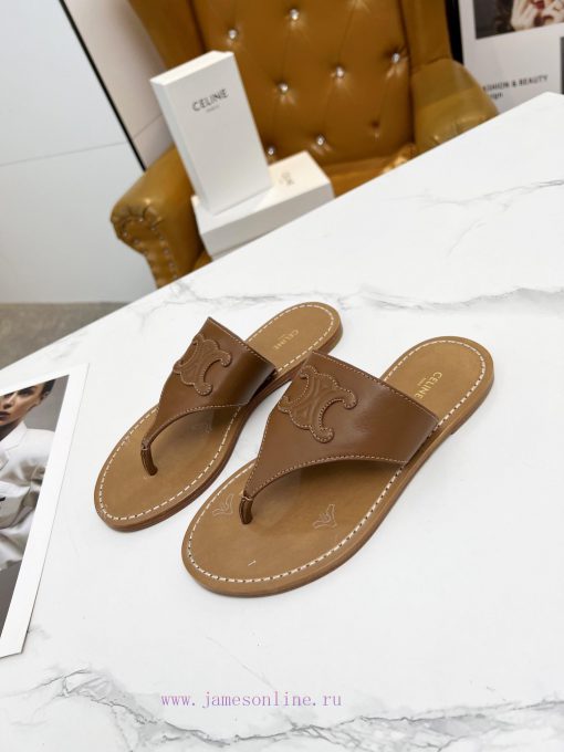 CELINE's 2024 Spring/Summer New Product: Toe Clamping Shoes. The upper is made of calf leathi1topg51 - Image 3