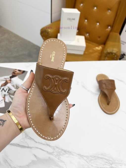 CELINE's 2024 Spring/Summer New Product: Toe Clamping Shoes. The upper is made of calf leathi1topg51 - Image 5